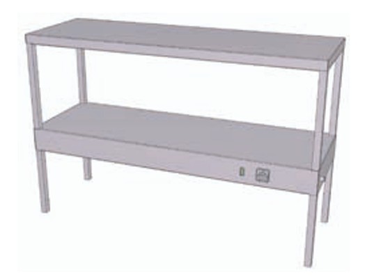 Wärmebrücke Aufsatzbord 2-etagig mit Wärmestrahler - Tiefe 200 mm SCHOLL