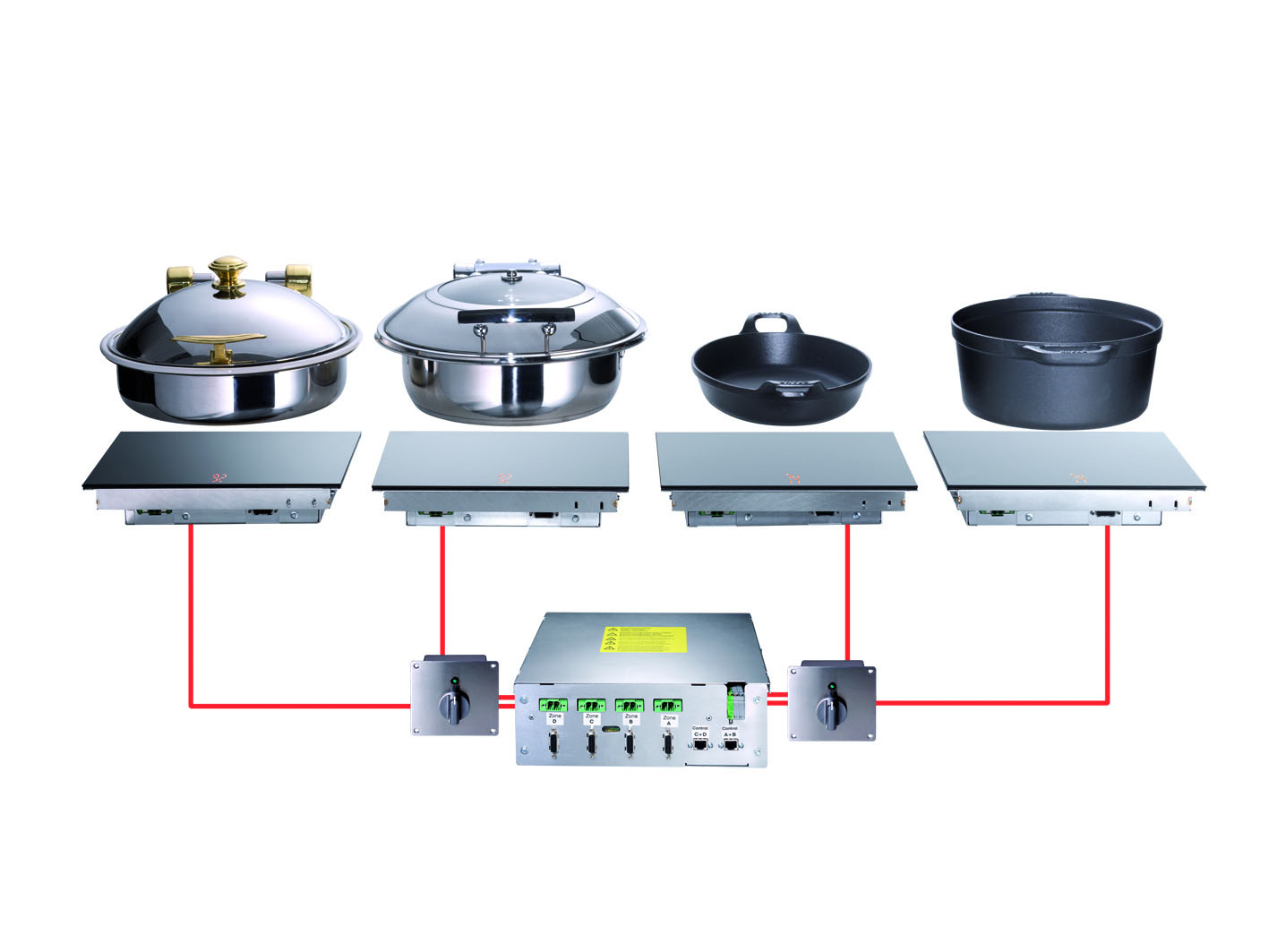 Einbau Induktions Warmhalteplatte HOLD-LINE mit Edelstahl Rahmen SCHOLL