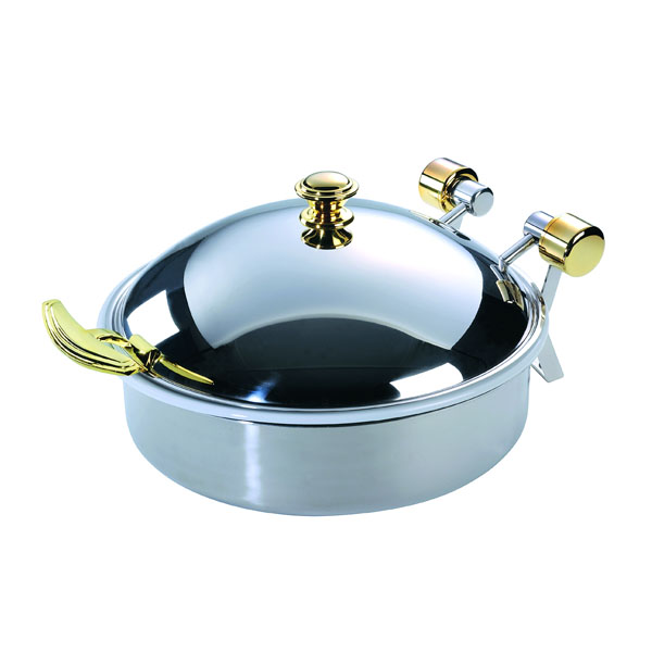 Chafing Dish rund mit Messingbeschlägen Scholl Z0650