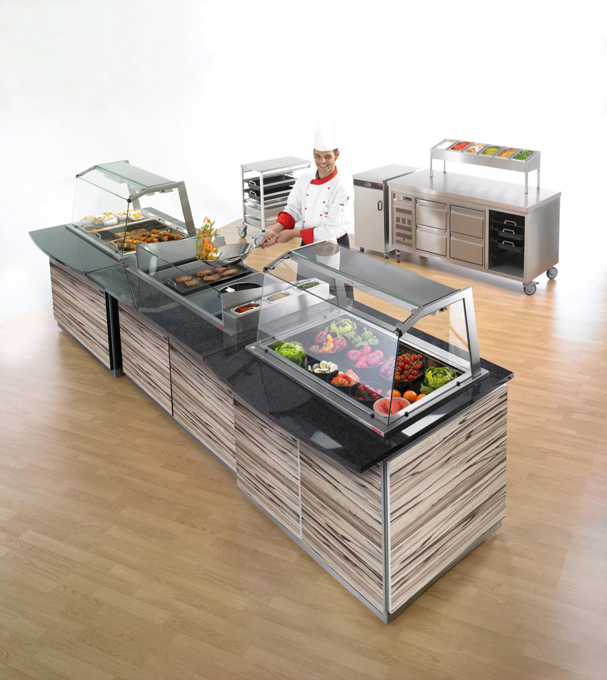 Profit-Line 95000 Bain-marie mit Unterbau - multifunktionale Warmverkaufsanlage - versch. Größen