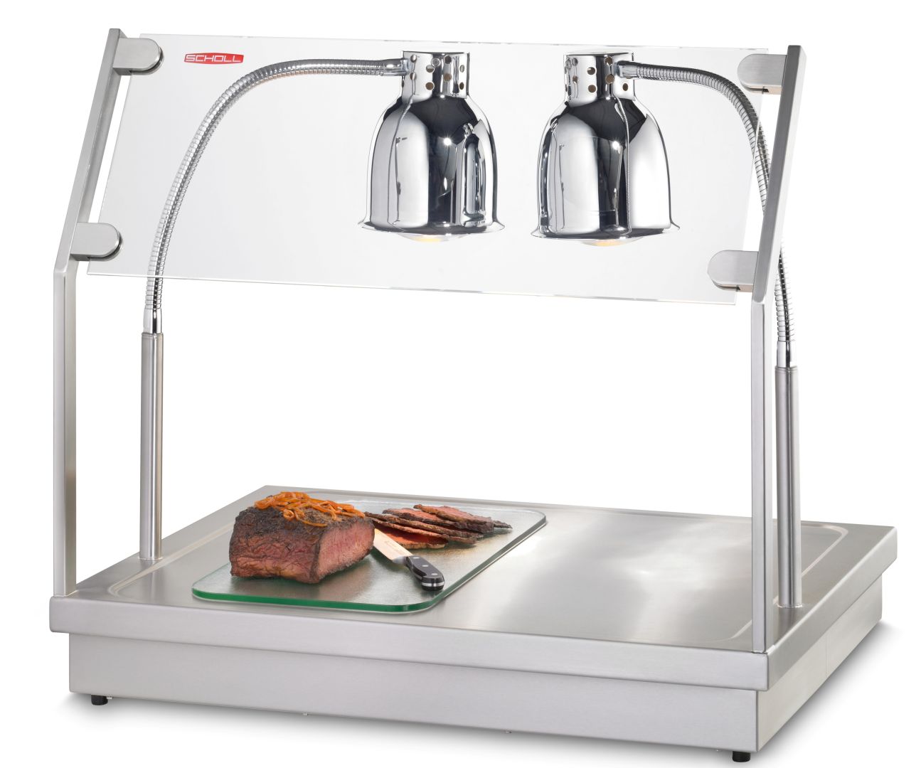 Scholl Tranchierplatte TP 90080 ohne Hustenschutz mit 2 Wärmelampen B3118