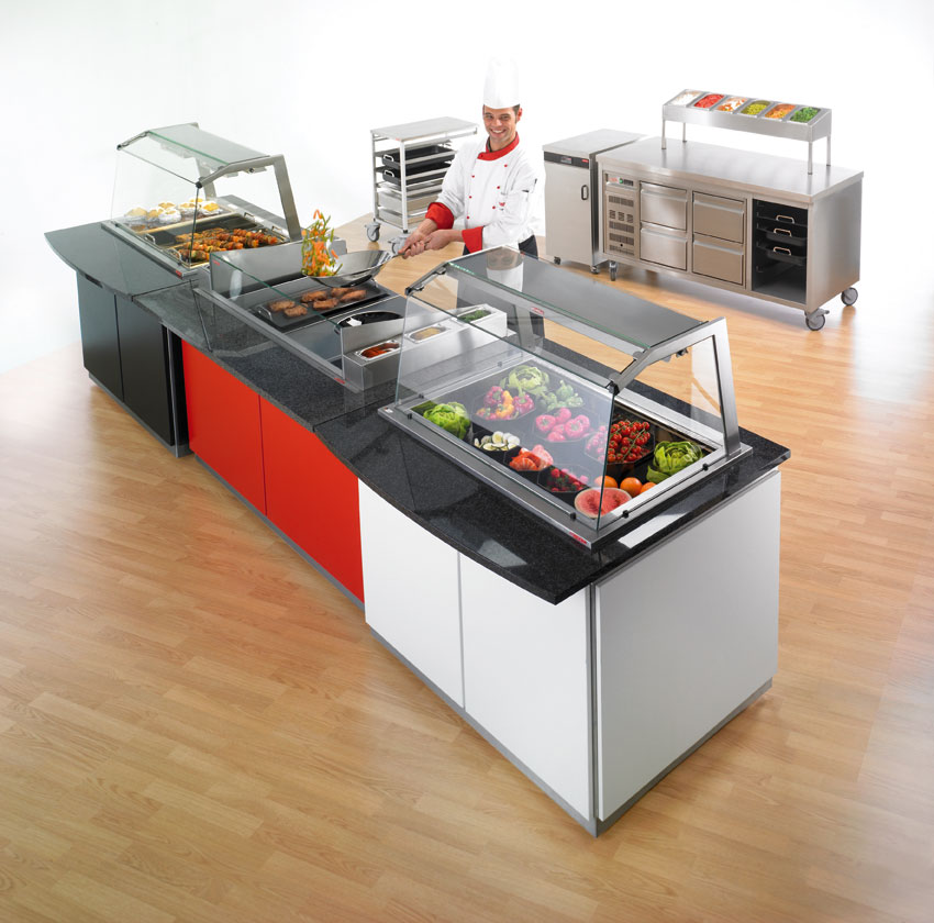 Profit-Line 95000 Bain-marie mit Unterbau - multifunktionale Warmverkaufsanlage - versch. Größen